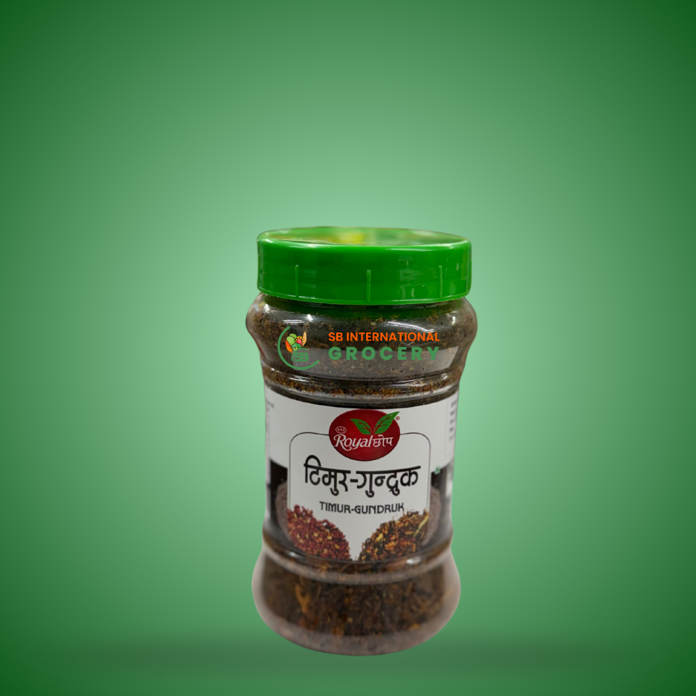 Royal Timur Gundruk Pickle chunky fermented Nepali gundruk achar with timur from SB International Grocery